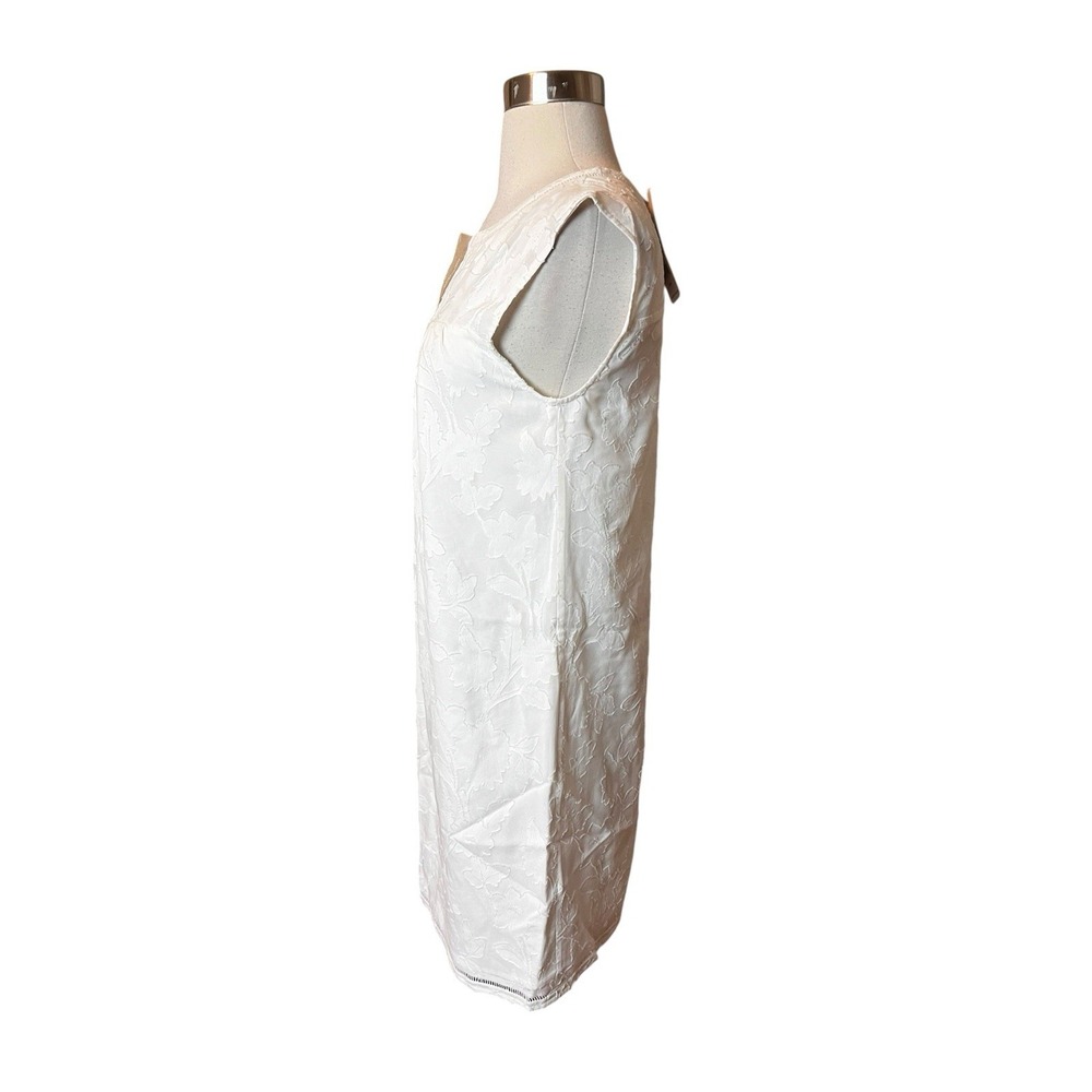 Southern Tide Cora Shift Dress Size 2 White Sand Silk Blend Coastal Textured - Picture 2 of 8